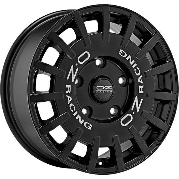 OZ Racing Rally Racing Matt Black Silver Lettering