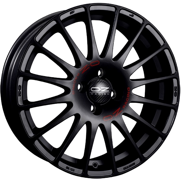 OZ SUPERTURISMO GT MATT BLACK RED LETTERING