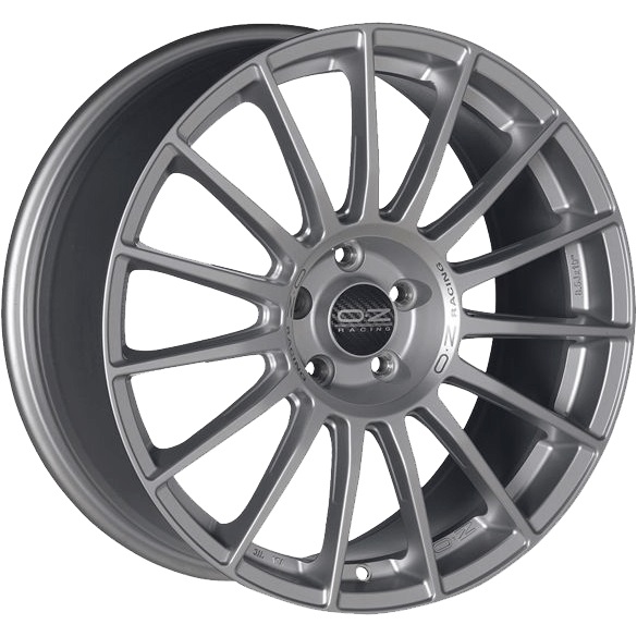 OZ SUPERTURISMO LM MATT RACE SILVER BLACK LETTERING